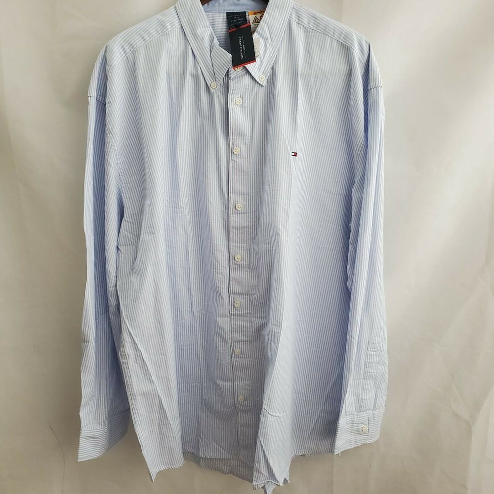 Tommy Hilfiger NWT XXXL 3X Mens Striped L/S Shirt